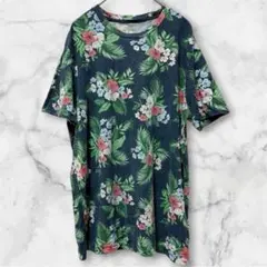 オールドネイビー 花柄 ボタニカル Tシャツ 半袖 総柄 ネイビー M相当のサムネイル