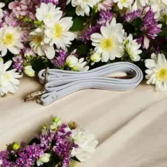 良品 グレー バッグ ストラップ ゴールド金具