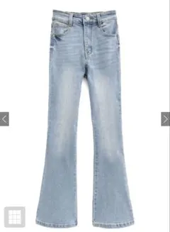 GRL ハイウエストフレアデニムパンツ