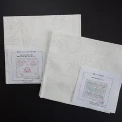 ss-58〈白地２枚セット〉刺し子　ホビーラホビーレ