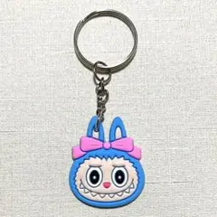人気　LABUBU ラブブ　ラバーキーホルダー　ピンクリボン　キーホルダー