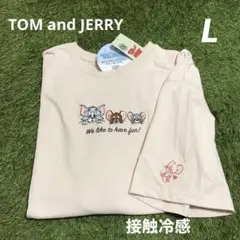 TOM and JERRY レディース　Tシャツ　Lサイズ　接触冷感　綿混
