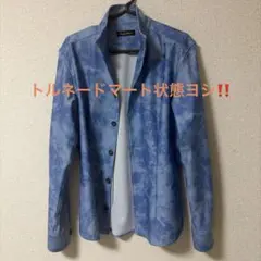 [送料込み]TORNADO MART 長袖シャツ ブルー系 ムラ染めのサムネイル