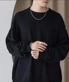 MONO-MART ルーズクルーネックニットセーター