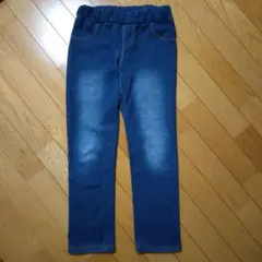 裏起毛　デニムニットパンツ　140cm