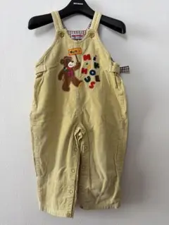 ミキハウス サロペット オーバーオール 長ズボン コーデュロイ イエロー【】