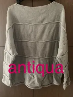 アンティカボートネック綿ニット