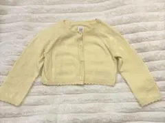 ベビーギャップ　カーディガン　薄手　黄色　春　冬　ショート　80 女の子