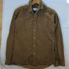 ABAHOUSE コーデュロイブラウンシャツ 48サイズカジュアル定番無地