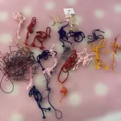 中国結び風ストラップ紐 ？ハンドメイドパーツ 大量セット