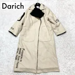 美品♡ ダーリッチ Darich レタリングメルトンコート ボア ロングコートのサムネイル