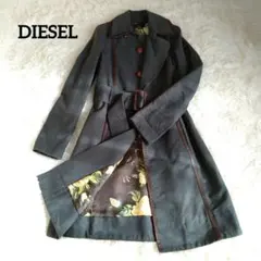 DIESEL　ミリタリー　ロングコート　Aライン　フレア　ベルト付　モッズコート