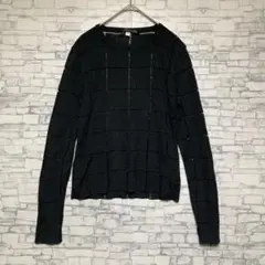 CHEL KLEIN ミシェルクラン　ブラック ニットセーター 38 トップスのサムネイル