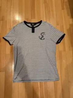 ゴルチエ HOMME だまし絵 Tシャツ L 希少 デニム ボーダーヴィンテージ 