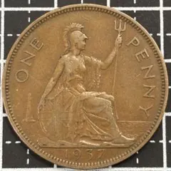 イギリス エドワード7世 1ペニー 1910年 外国コイン 古銭 - メルカリ