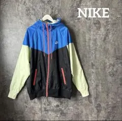 Nike Windrunner ジャケット 青/黒/黄緑