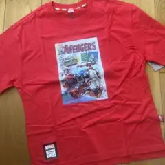 アベンジャーズ コミック Tシャツ レッド　マーベル　ディズニー100 新品