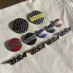 当時物ビンテージ品◾️TRIUMPH トライアンフ BSA ピンバッジ ピンズのサムネイル
