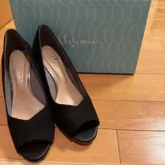 artemis DIANA オープントゥ ウェッジソール パンプス24.5のサムネイル
