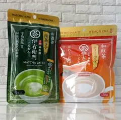 伊右衛門 抹茶ラテ 4本入 & 和紅茶ティーラテ 120g セットのサムネイル