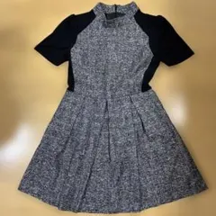 JILL STUART 黒と白 半袖ミニワンピース