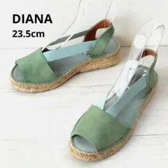 DIANA【23.5cm】エスパドリーユ　バックストラップサンダル　グリーン
