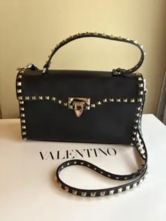 正規品ヴァレンチノ購入Valentinoスタッズバッグ黒宮沢りえ愛用定価23万円のサムネイル