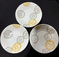 美濃焼　黄色　蓮根　カレー皿のサムネイル