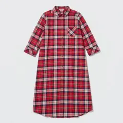 chocol raffine robe チェック柄ロングシャツワンピースF