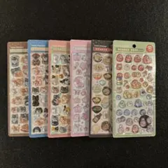ボンボンドロップシール　和柄　新柄　和犬　芝犬　猫　だるま　ラーメン　桜　日本犬