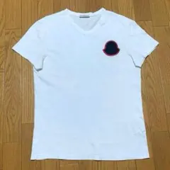 早い者勝ち モンクレール Tシャツ ホワイト Lサイズ 刺繍 - メルカリ