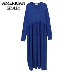 AMERICAN HOLIC【ドルマンスリーブ】フレアロングワンピースF
