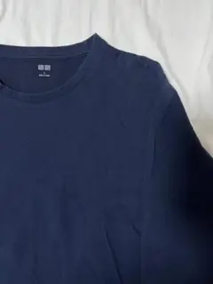 UNIQLO ネイビー　長袖カットソー L クルーネック