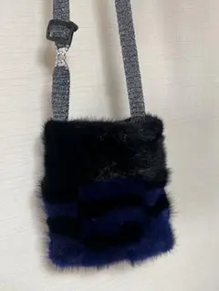 皮毛パッチワークファーショルダーバッグ