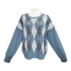 新品タグ付 gu ジーユー アーガイルセーター セーター ニット xlサイズ