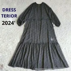 2024極美品✨ドレステリア　フラワードットプリントマキシワンピース　ティアード