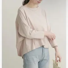 コットンタック7分袖プルオーバー