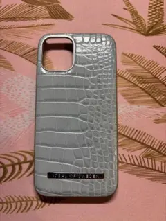 iPhone12mini用ケース ブルーグレー　クリップホルダーおまけ付き