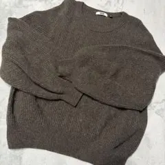 UNIQLO U ダークブラウン ニットセーター M