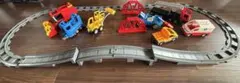 ト*ー様 LEGO デュプロ　組み立て可能な車両とレールセット色々