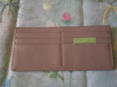 スモーキーピンク カードケース ダブルファスナー
