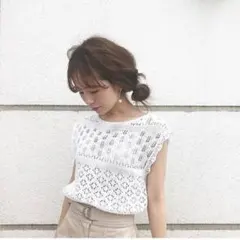2way透かし柄ニットタンクのサムネイル
