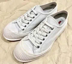 【サイズ7.5】PRADA レザー スニーカー ホワイトのサムネイル