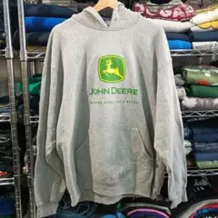 USA古着 JOHN DEERE トラクター 企業 ワークパーカー