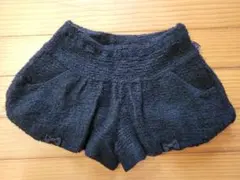 mezzo piano フレアショートパンツ 130サイズ 黒 ブラック 匿名