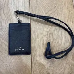 COACH ブラック パスケース　社員証ケース