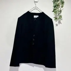 【ヴァントエシス】ノーカラージャケット 9AR 黒 フォーマル　上品