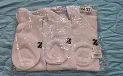 ZETT 野球用アンダーソックス 3足組 ホワイト 24-27cm