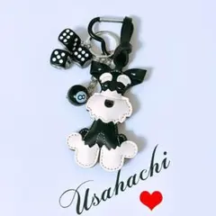 じゃらじゃらキーホルダー　バッグチャーム　キーチャーム　パラコード　犬　100B