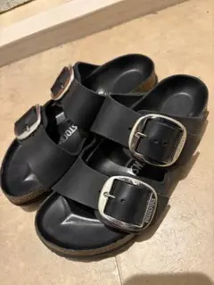 BIRKENSTOCK アリゾナ ビッグバックル ブラック エナメルレザー37